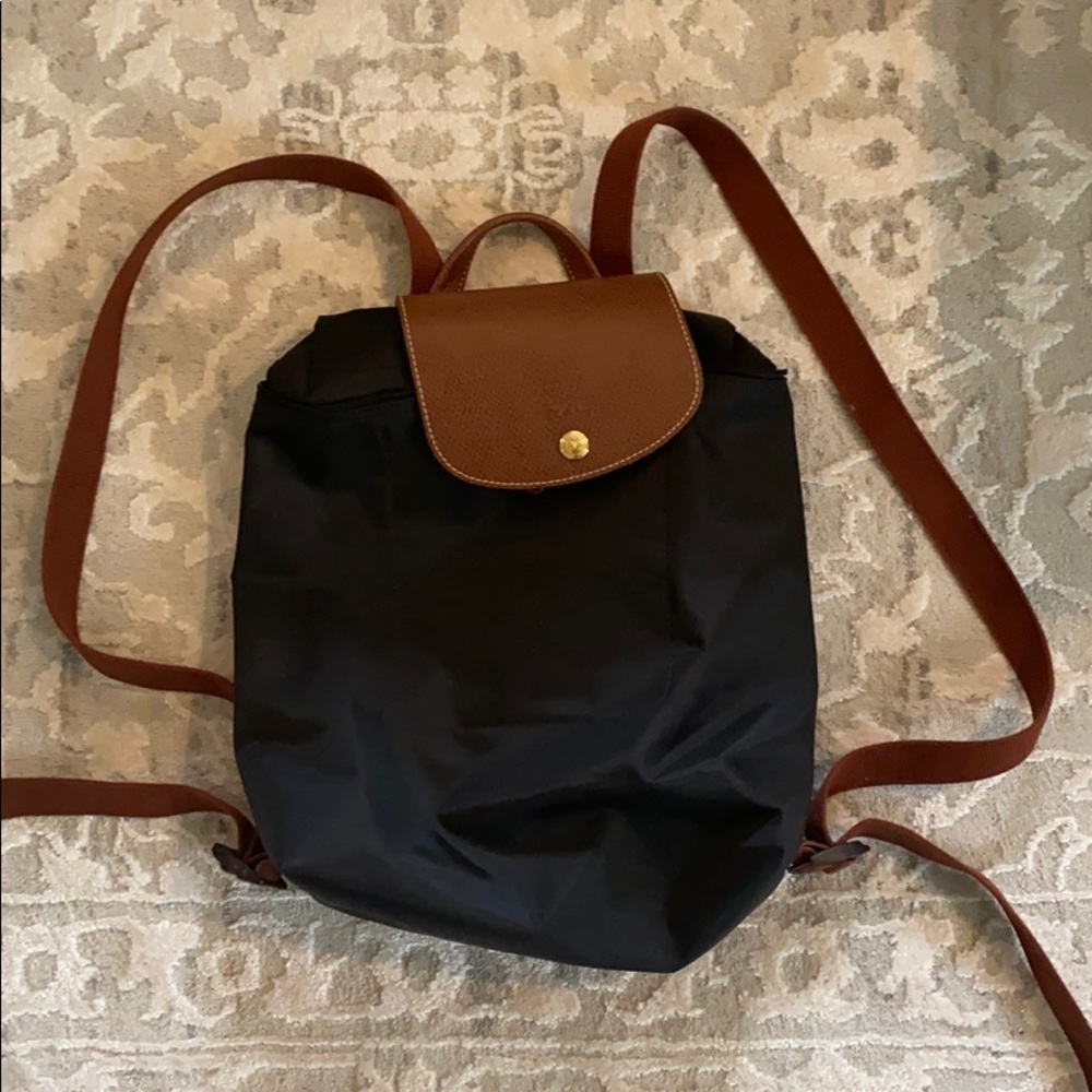 Black Longchamp Backpack
